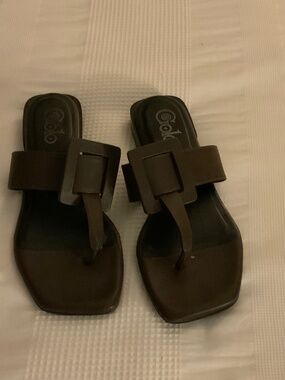 Brown leather sandals